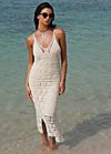 quiz crochet dress Stone Strap Maxi Floral and mirror crochet Colour:Flamingo Crochet prom dress Long narrow lace sleeve Gina Tricot long sleeve