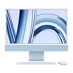 24-Inch iMac with Retina 4.5K Display: Apple M3 Chip with 8-Core CPU & 10-Core GPU, 256GB SSD - Blue