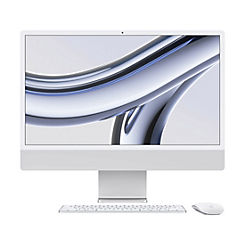 24-Inch iMac with Retina 4.5K Display: Apple M3 Chip with 8-Core CPU & 8-Core GPU, 256GB SSD - Silver