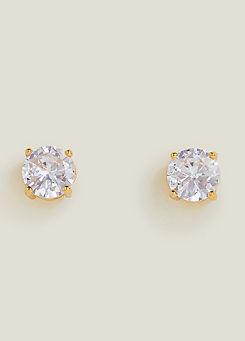 Accessorize 14ct Gold Plated Large Bling Stud Earrings