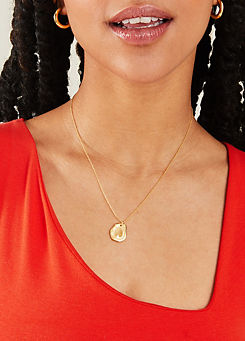 Accessorize 14ct Gold-Plated Molten Pendant Necklace