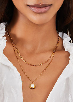 Accessorize 14ct Gold-Plated Pearl Pendant Necklace