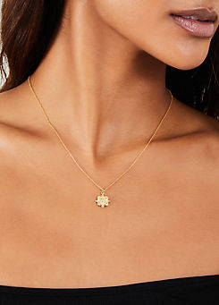 Accessorize 14ct Gold-Plated Square Pendant Necklace