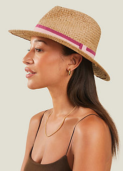 Accessorize Contrast Band Fedora Hat