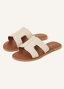 Accessorize Cut Out Leather Sliders
