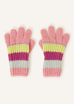 Accessorize Kids Stripe Knit Gloves