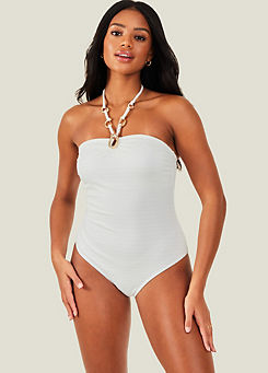 Accessorize Ring Halter Neck Swimsuit