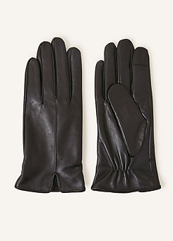 Accessorize Touchphone Luxe Leather Gloves