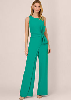 Adrianna Papell Wide Leg Bow Detail Jumpsuit