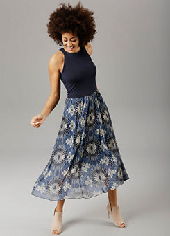 Aniston Batik Print Sleeveless Summer Dress