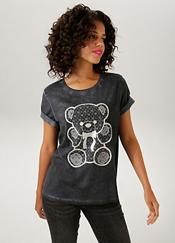 Aniston Bear Print T-Shirt