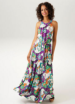 Aniston Floral Print Sleeveless Maxi Dress