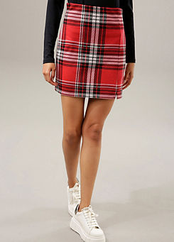 Aniston Tartan Check Mini Skirt
