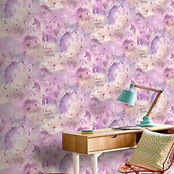Arthouse Galaxy Unicorn Blush Wallpaper