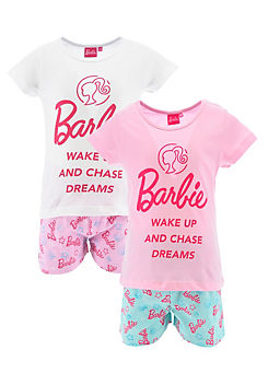 Barbie Pack of 2 T-Shirt Pyjama Sets