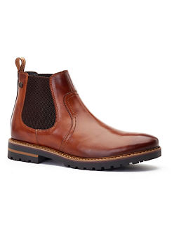Base London Tan Cutler Washed Chelsea Boots