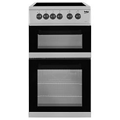 Beko 50CM Electric Cooker with Ceramic Hob KDC5422AS - Silver