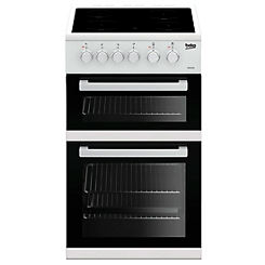 Beko Twin Cavity Electric Cooker KDC5422AW - White - A Rated