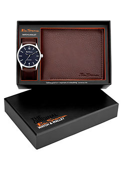 Ben Sherman Gift Set Brown Strap Watch with Brown Wallet