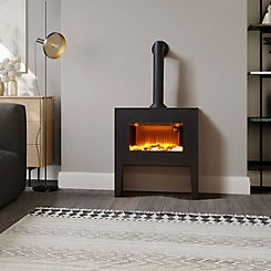 Black & Decker 1.8KW Log Effect Fireplace with Chimney