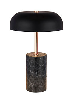 Black Marble Base Dome Table Lamp