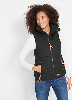 Bonprix Padded High Collar Quilted Gilet