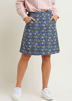 Brakeburn Folk Floral Cord Skirt