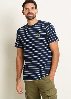 Brakeburn Navy Stripe T-Shirt