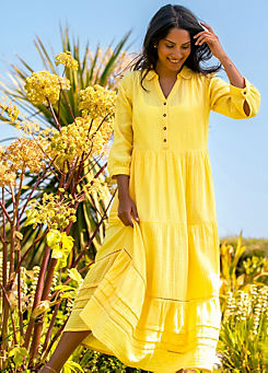 Brakeburn Yellow Erica Maxi Dress