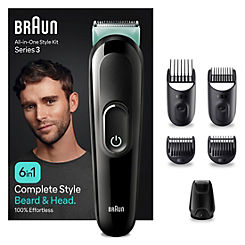 Braun All-In-One Style Kit Series 3 MGK3411 - 6-in-1 Kit for Beard, Hair & More