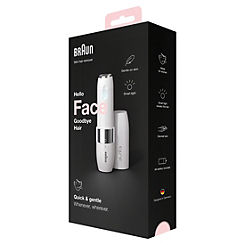 Braun Face Mini Hair Remover FS1000, Electric Facial Hair Removal for Women - White