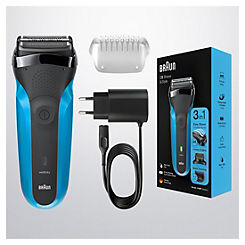 Braun S3 Shave & Style 310BT Electric Shaver with Beard Trimmer Attachments