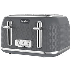 Breville Curve Collection 4 Slice Toaster - Grey & Chrome