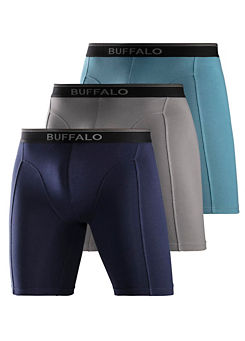 Buffalo Pack of 3 Long Boxer Shorts