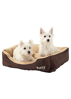 Bunty Brown Deluxe Soft Machine Washable Dog Bed with Fleece Lining