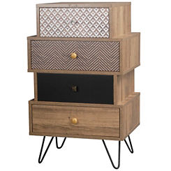 Casablanca 4 Drawer Chest with Hairpin Legs