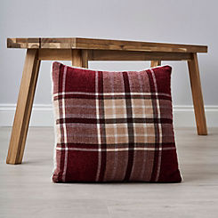 Cascade Home Chenille Check with Sherpa 45 x 45 cm Cushion