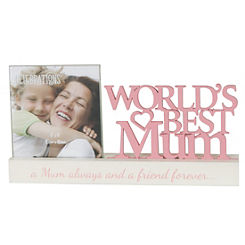 Celebrations World’s Best Mum 4x4 Inch Photo Frame Plaque