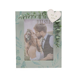 Celebrations® Love Story ’Mr & Mrs’ Green Frame with Leaves - 5x7 ins