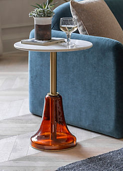 Chic Living Bilbao Glass & Marble Side Table