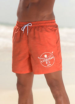 Chiemsee Logo Print Marl Swim Shorts