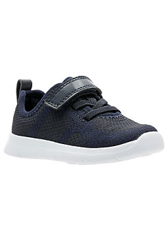 Clarks Boys Ath Flux Toddler G Wide Fitting Navy Trainers