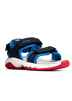 Clarks Boys Expo Sea Toddler G Wide Fitting Blue Multi Sandals