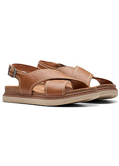 Clarks Tan Leather Arwell Sling Sandals