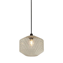 Clear Textured Glass Ceiling Shade