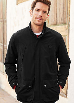 Cotton Traders Black Dovedale Fleece Lined Waterproof Jacket