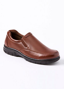 Cotton Traders Mens Brown Classic Slip-On Shoes
