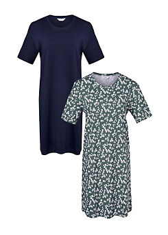 Cotton Traders Pack of 2 Cotton Nightdresses