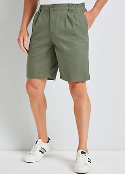 Cotton Traders Pleat Front Comfort Shorts