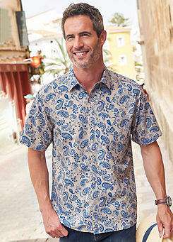 Cotton Traders Short Sleeve Soft Touch Print Shirt